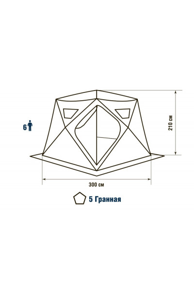 Зимняя палатка пятигранная Higashi Chum Зимняя палатка пятигранная Higashi Chum