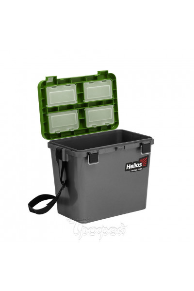Ящик рыболовный зимний Helios односекционный 19л серый/салатовый (HS-IB-19-GG-1) Ящик рыболовный зимний Helios односекционный 19л серый/салатовый (HS-IB-19-GG-1)