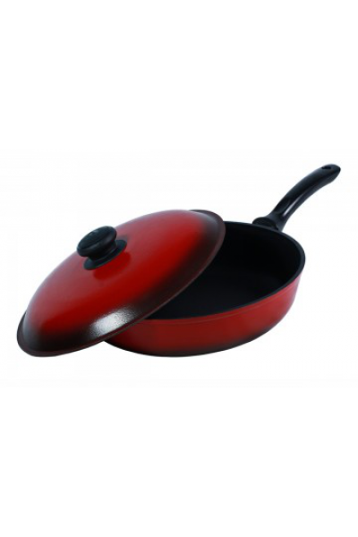 Сковорода антпригарная с крышкой Силумин Люкс 1,5л d220 (ЛС22тpк)