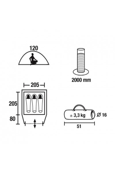Палатка Green Glade Nida 3 Палатка Green Glade Nida 3