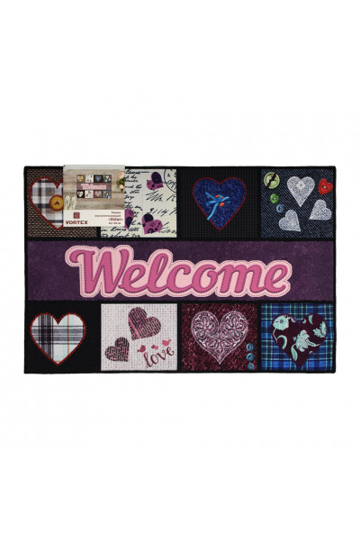 Коврик влаговпитывающий Vortex Velur Welcome 40х60 см 24237 Коврик влаговпитывающий Vortex Velur Welcome 40х60 см 24237