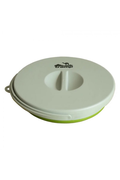 Ведро складное Tramp силиконовое 5л с крышкой оливковый TRC-127 Ведро складное Tramp силиконовое 5л с крышкой оливковый TRC-127