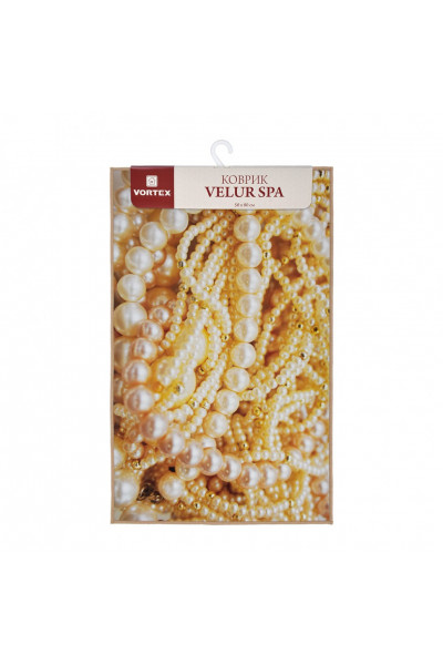 Коврик влаговпитывающий Vortex Velur Spa 50х80 см Жемчужное ожерелье 24293 Коврик влаговпитывающий Vortex Velur Spa 50х80 см Жемчужное ожерелье 24293