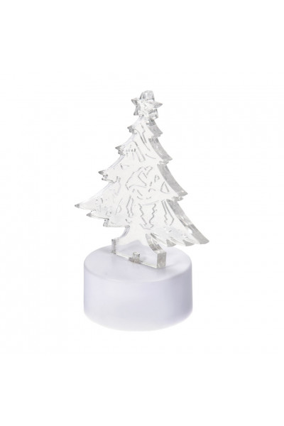 Свеча чайная светодиодная Vegas Елочка с батарейкой 6х8 см, 24V 55052 Свеча чайная светодиодная Vegas Елочка с батарейкой 6х8 см, 24V 55052