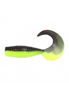 Твистер Yaman PRO Spry Tail, р.2 inch, цвет #32 - Black Red Flake/Chartreuse (уп. 10 шт.) YP-ST2-32