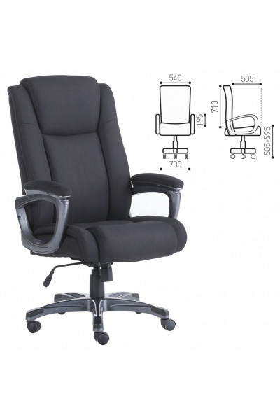 Кресло руководителя Brabix Premium Solid HD-005 до 180 кг, ткань, черное 531822 Кресло руководителя Brabix Premium Solid HD-005 до 180 кг, ткань, черное 531822