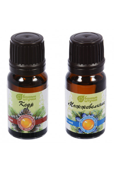 Набор эфирных масел Банные Штучки (кедр, можжевельник) 2х10 мл 32370 Набор эфирных масел Банные Штучки (кедр, можжевельник) 2х10 мл 32370