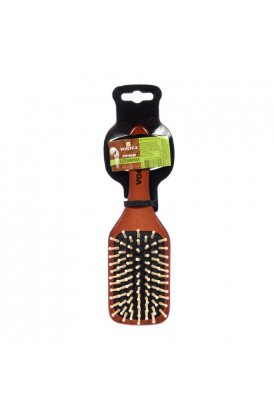 Расческа деревянная массажная Vortex Прямоугольник 20 см 51007 Расческа деревянная массажная Vortex Прямоугольник 20 см 51007