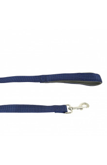 Поводок светоотражающий нейлон/неопрен Каскад Премиум 2,5 см, длина 1,5 м, синий