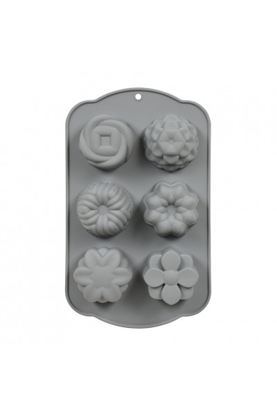 Форма силиконовая Marmiton Basic Цветочки 6 ячеек 17407 Форма силиконовая Marmiton Basic Цветочки 6 ячеек 17407