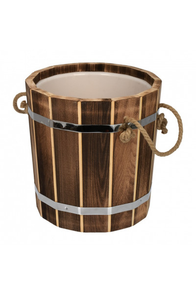 Запарник Банные Штучки с пластиковой вставкой, обожженная липа 10 л 33331