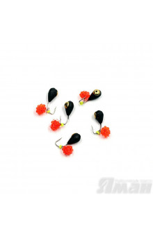 Мормышка вольфрамрам безнасадочная Яман Капля коронка латунь, d-3 мм, 0,5 г (5 шт.) Я-МР1567