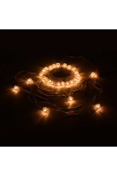 Светодиодная гирлянда для дома (теплый свет) Vegas Бриллианты 25 LED, 5 м, 220V 55083