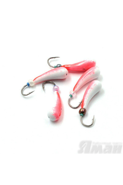 Мормышка литая Яман Зубок Бол., 0,8 г, Kumho №31, цвет фц. красный с/накопит. (5 шт.) Я-МР1249ФКС