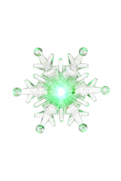 Фигурка светодиодная Vegas Снежинка с батарейкой, на присоске 9,5х9,5 см, 24V 55055