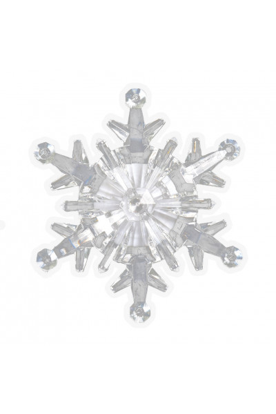 Фигурка светодиодная Vegas Снежинка с батарейкой, на присоске 9,5х9,5 см, 24V 55055