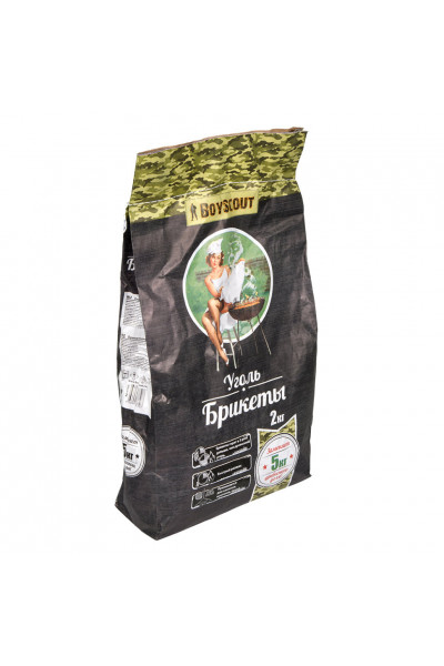 Уголь брикет Boyscout 2 кг 61059 Уголь брикет Boyscout 2 кг 61059