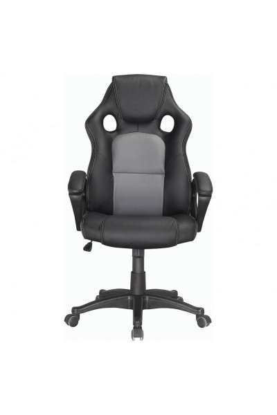 Кресло компьютерное Brabix Rider Plus EX-544 Комфорт, экокожа, черно-серое 531582 Кресло компьютерное Brabix Rider Plus EX-544 Комфорт, экокожа, черно-серое 531582