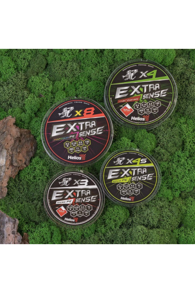 Шнур плетеный Helios Extrasense X4 PE 0.6/10LB 0,14мм 150м Green HS-ES-X4-0.6/10LB Шнур плетеный Helios Extrasense X4 PE 0.6/10LB 0,14мм 150м Green HS-ES-X4-0.6/10LB