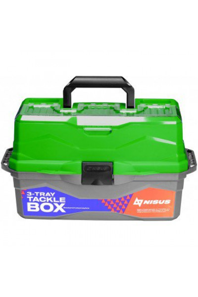 Ящик для снастей Nisus Tackle Box трехполочный зеленый N-TB-3-G Ящик для снастей Nisus Tackle Box трехполочный зеленый N-TB-3-G