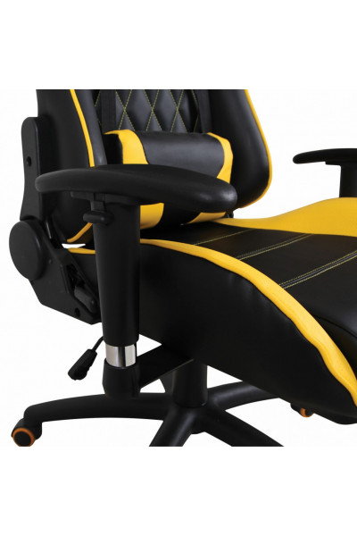 Кресло компьютерное Brabix GT Master GM-110 экокожа, черно-желтое 531927 Кресло компьютерное Brabix GT Master GM-110 экокожа, черно-желтое 531927