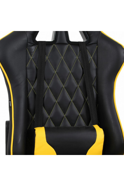 Кресло компьютерное Brabix GT Master GM-110 экокожа, черно-желтое 531927 Кресло компьютерное Brabix GT Master GM-110 экокожа, черно-желтое 531927