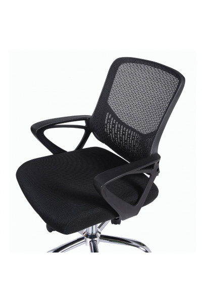 Кресло офисное Brabix Next MG-318 сетка/ткань, черное 531834