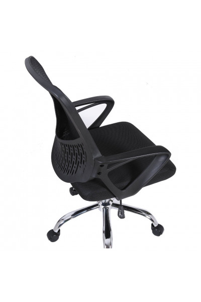 Кресло офисное Brabix Next MG-318 сетка/ткань, черное 531834
