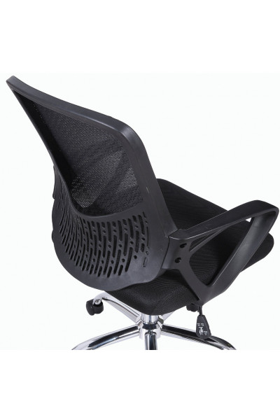 Кресло офисное Brabix Next MG-318 сетка/ткань, черное 531834
