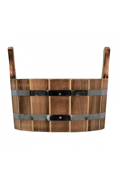 Ушат шайка Банные Штучки с нержавеющей вставкой, липа 6 л 33333 Ушат шайка Банные Штучки с нержавеющей вставкой, липа 6 л 33333