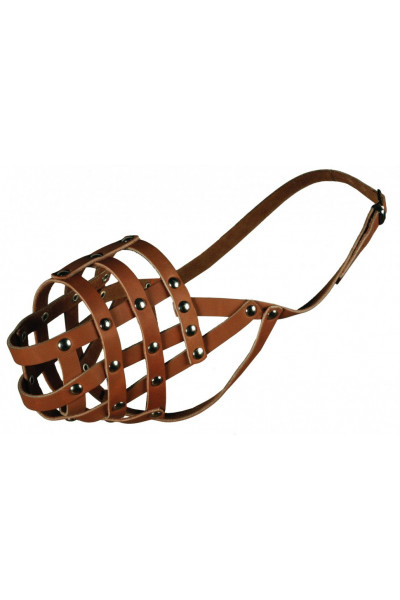 Намордник кожаный №3 для овчарки, эрдельтерьера