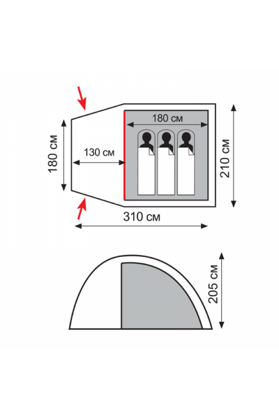 Палатка Totem Apache 3 (V2) TTT-023 Палатка Totem Apache 3 (V2) TTT-023