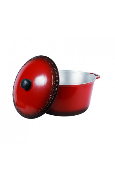 Кастрюля с крышкой Силумин Эмаль Азиатка 10л (ЭКА10)