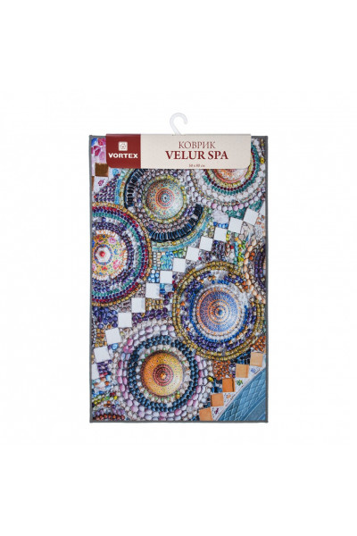 Коврик влаговпитывающий Vortex Velur Spa 50х80 см Смальта 24291 Коврик влаговпитывающий Vortex Velur Spa 50х80 см Смальта 24291