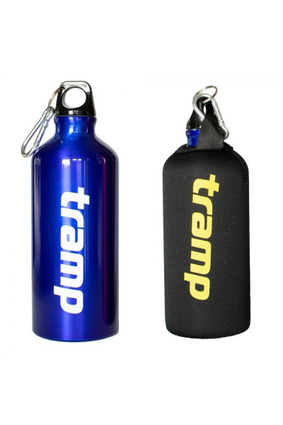 Бутылка алюминиевая Tramp в чехле 0,6л синяя TRC-033 Бутылка алюминиевая Tramp в чехле 0,6л синяя TRC-033