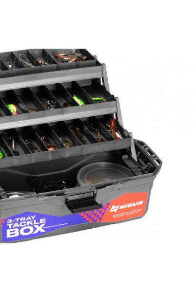Ящик для снастей Nisus Tackle Box трехполочный оранжевый N-TB-3-O Ящик для снастей Nisus Tackle Box трехполочный оранжевый N-TB-3-O
