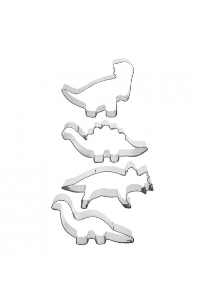 Формочки для печенья Marmiton Динозаврики нержавеющая сталь 4 шт 17062 Формочки для печенья Marmiton Динозаврики нержавеющая сталь 4 шт 17062