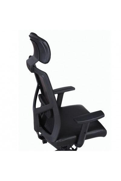 Кресло офисное Brabix Spectrum ER-402 сетка/экокожа, черное 531836 Кресло офисное Brabix Spectrum ER-402 сетка/экокожа, черное 531836