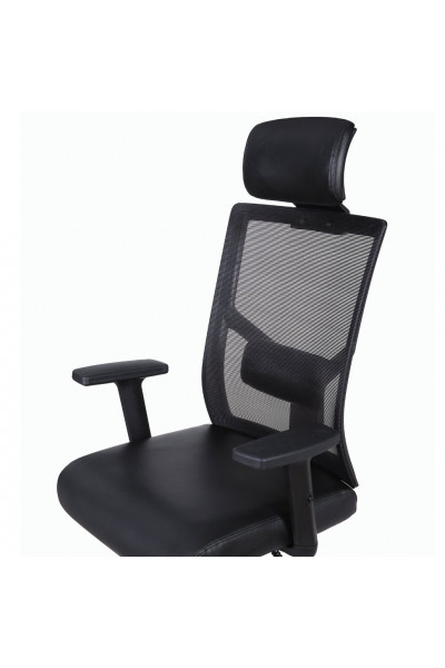 Кресло офисное Brabix Spectrum ER-402 сетка/экокожа, черное 531836 Кресло офисное Brabix Spectrum ER-402 сетка/экокожа, черное 531836