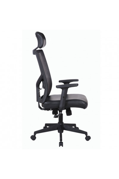 Кресло офисное Brabix Spectrum ER-402 сетка/экокожа, черное 531836 Кресло офисное Brabix Spectrum ER-402 сетка/экокожа, черное 531836