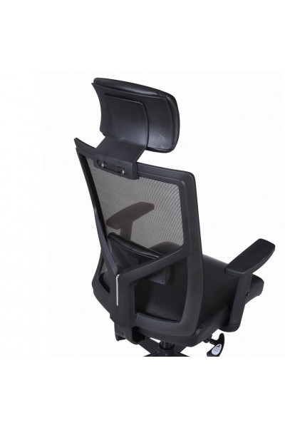 Кресло офисное Brabix Spectrum ER-402 сетка/экокожа, черное 531836 Кресло офисное Brabix Spectrum ER-402 сетка/экокожа, черное 531836