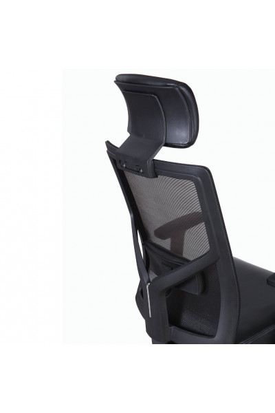 Кресло офисное Brabix Spectrum ER-402 сетка/экокожа, черное 531836 Кресло офисное Brabix Spectrum ER-402 сетка/экокожа, черное 531836
