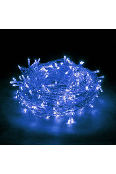 Уличная светодиодная гирлянда (синий свет) Vegas Занавес 192 LED, 6 нитей, 1х4 м, 24V 55026 Уличная светодиодная гирлянда (синий свет) Vegas Занавес 192 LED, 6 нитей, 1х4 м, 24V 55026
