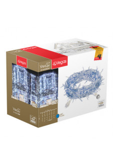 Уличная светодиодная гирлянда (синий свет) Vegas Занавес 192 LED, 6 нитей, 1х4 м, 24V 55026