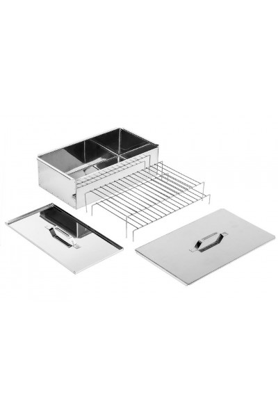 Коптильня двухъярусная с поддоном Стандарт Плюс (нержавейка 0,8 мм) Коптильня двухъярусная с поддоном Стандарт Плюс (нержавейка 0,8 мм)