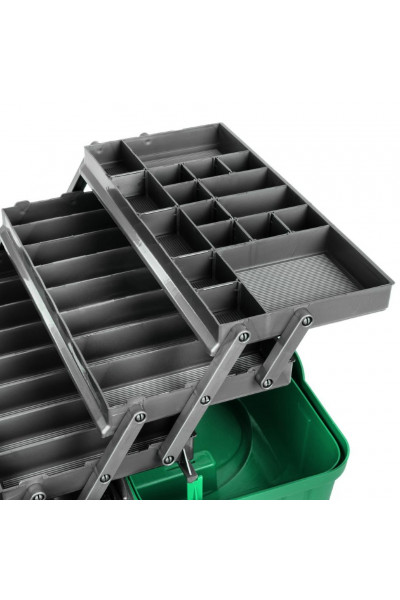 Ящик для инструментов Helios трехполочный зеленый Ящик для инструментов Helios трехполочный зеленый