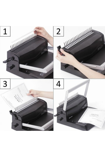 Переплетная машина для пластиковой пружины Brauberg B20 (530960) Переплетная машина для пластиковой пружины Brauberg B20 (530960)