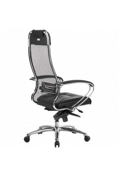 Кресло руководителя Metta Samurai SL-1.04 сетка/кожа, черное 531528 Кресло руководителя Metta Samurai SL-1.04 сетка/кожа, черное 531528