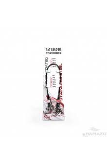 Поводок сталь/нейлон Namazu чер, D0,45 мм, 20 см, до 23 кг 5 шт N-17LSB45-20L