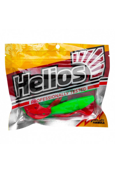 Твистер Helios Kasandra 429/10,9см, цвет Lime & Red 5 шт HS-34-021